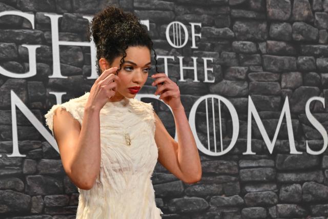 Australian actress Tanzyn Crawford poses as part of a red carpet event for the newly released HBO MAX production series "A Knight of the Seven Kingdoms", the new prequel of the Game of Thrones saga, in Rome on January 15, 2026. (Photo by Andreas SOLARO / AFP)