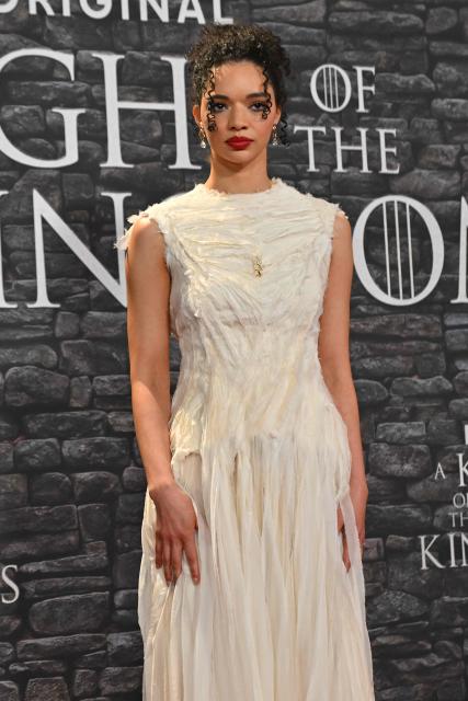 Australian actress Tanzyn Crawford poses as part of a red carpet event for the newly released HBO MAX production series "A Knight of the Seven Kingdoms", the new prequel of the Game of Thrones saga, in Rome on January 15, 2026. (Photo by Andreas SOLARO / AFP)