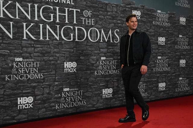 British actor Jeremy Irvine poses as part of a red carpet event for the newly released HBO MAX production series "A Knight of the Seven Kingdoms", the new prequel of the Game of Thrones saga, in Rome on January 15, 2026. (Photo by Andreas SOLARO / AFP)