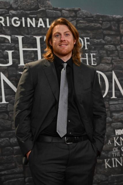 Irish actor and former rugby union player Peter Claffey poses as part of a red carpet event for the newly released HBO MAX production series "A Knight of the Seven Kingdoms", the new prequel of the Game of Thrones saga, in Rome on January 15, 2026. (Photo by Andreas SOLARO / AFP)
