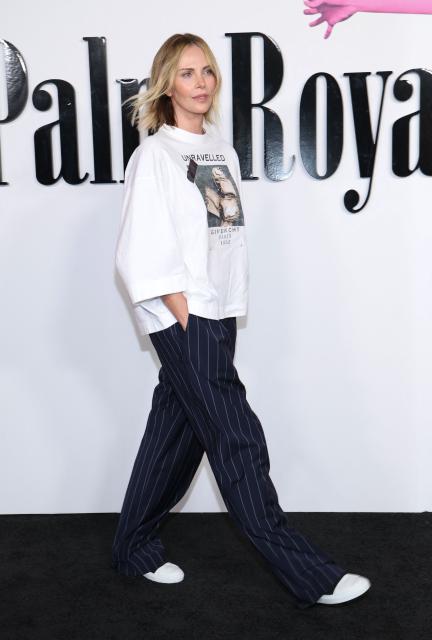 US-South African actress Charlize Theron attends Apple TV's "Palm Royale" official Emmy FYC (For Your Consideration) event at the Wolf Theatre at Saban Media Center in North Hollywood, California on January 15, 2026. (Photo by VALERIE MACON / AFP)
