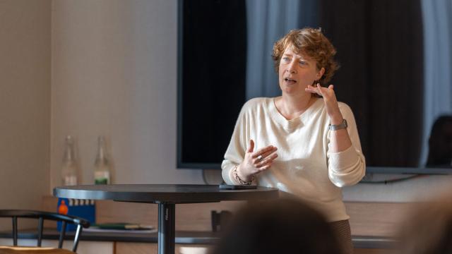 YDN Europe Regional Meeting. A person speaking during a meeting. (Photo by Pierre Rein / MediaConnect) / Disclaimer: This document is neither produced nor endorsed by AFP. It is distributed under its issuer sole responsibility. Its reproduction is authorized in context without any distortion of content. If you have any question about this document, please contact its issuer.