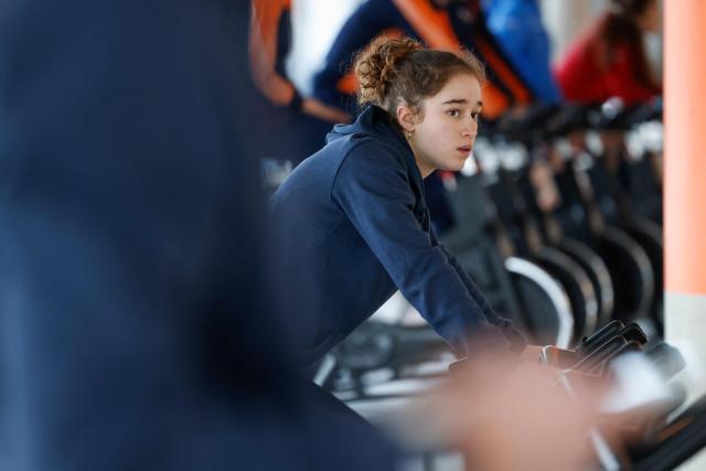 Speed Skater Violette Braun of France warms up during a training session in Inzell, southern Germany, on January 13, 2026. France’s speed skating team leader Timothy Loubineaud, a likely Olympic medal contender in Milan next month, is calling for the construction of a temporary long track ice rink dedicated to his sport for the 2030 Winter Games in the French Alps. (Photo by Michaela STACHE / AFP)