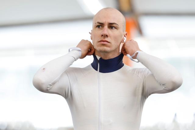 Speed Skater Timothy Loubineaud of France prepares for a training session in Inzell, southern Germany, on January 13, 2026. France’s speed skating team leader Timothy Loubineaud, a likely Olympic medal contender in Milan next month, is calling for the construction of a temporary long track ice rink dedicated to his sport for the 2030 Winter Games in the French Alps. (Photo by Michaela STACHE / AFP)