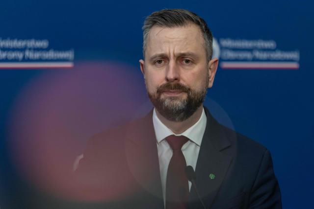 Poland's Minister of Defence Wladyslaw Kosiniak Kamysz addresses a joint press conference with Lithuania's Minister of Defence at the Defence Ministry building in Warsaw on January 16, 2026. (Photo by Wojtek RADWANSKI / AFP)