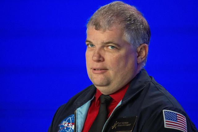 Artemis II Flight Operations Directorate Lead Flight Director Jeff Radigan speaks during a news conference at Kennedy Space Center in Florida on January 16, 2026, ahead of the Artemis II rollout for the crewed lunar mission. (Photo by Jim WATSON / AFP)