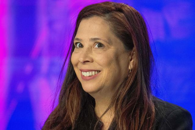 Artemis II Landing and Recovery Director Lili Villarreal speaks during a news conference at Kennedy Space Center in Florida on January 16, 2026, ahead of the Artemis II rollout for the crewed lunar mission. (Photo by Jim WATSON / AFP)