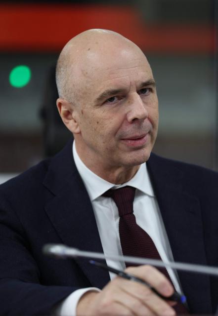 Russia's Finance Minister Anton Siluanov waits before a meeting on the development of autonomous systems at the Aminyevskoye depot of the Moscow Metro in Moscow on January 16, 2026. (Photo by Ramil Sitdikov / POOL / AFP)