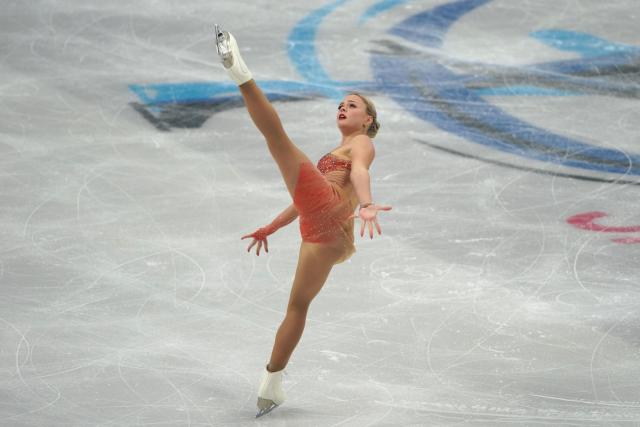 Belgium's Loena Hendrickx performs during the women's free skating discipline on day four of the ISU Figure Ice Skating European Championships in Sheffield, northern England on January 16, 2026. (Photo by Ian HODGSON / AFP)