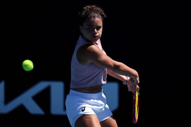 Italy's Jasmine Paolini attends a practice session ahead of the 2026 Australian Open tennis tournament in Melbourne on January 17, 2026. (Photo by Martin KEEP / AFP)