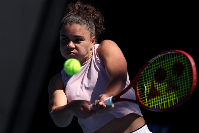 Italy's Jasmine Paolini attends a practice session ahead of the 2026 Australian Open tennis tournament in Melbourne on January 17, 2026. (Photo by Martin KEEP / AFP)