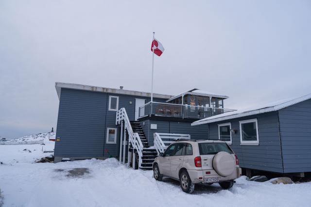 Ulrikke Andersen (not in Picture), a 40-year-old tour operator's home is pictured in Nuuk, Greenland on January 16, 2026. Ulrikke Andersen says she will plan to leave Greenland in the case of a war or US invasion as US President Donald Trump's designs to take over the Arctic island who no signs of letting up. (Photo by Alessandro RAMPAZZO / AFP)