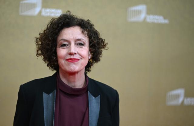 German actress and director Maria Schrader arrives for the European Film Awards on January 17, 2026 in Berlin. (Photo by RALF HIRSCHBERGER / AFP)