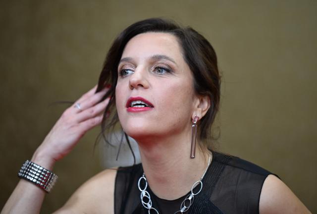Hungarian film director Nora Lakos arrives for the European Film Awards on January 17, 2026 in Berlin. (Photo by RALF HIRSCHBERGER / AFP)