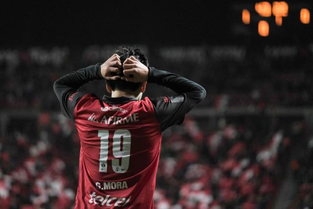 Tijuana's midfielder #19 Gilberto Mora reacts during the Liga MX Clausura football match between Tijuana and Atletico de San Luis at the Caliente Stadium in Tijuana, Baja California, Mexico on January 17, 2026. (Photo by Guillermo ARIAS / AFP)