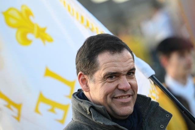 Prince Louis Alphonse de Bourbon, Duke of Anjou, takes part in the "Marche pour la Vie" (March for Life) to protest against France's bill for the creation of a right to assisted dying, near Place Vauban, in Paris on January 18, 2026. A major societal reform of France President's second five-year term, the creation of a right to assisted dying will be debated on January 20, 2026, in the Senate, where discussions on end-of-life issues are expected to be less consensual than in the National Assembly, given the reluctance of the right wing. (Photo by Martin LELIEVRE / AFP)