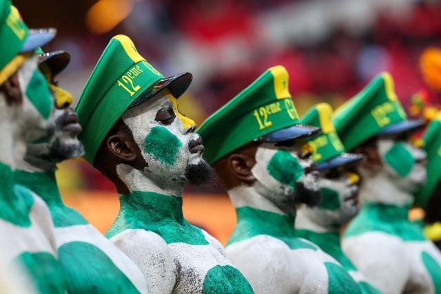 Senegal fans wait for the start of the Africa Cup of Nations (CAN) final football match between Senegal and Morocco at the Prince Moulay Abdellah Stadium in Rabat on January 18, 2026. (Photo by FRANCK FIFE / AFP)