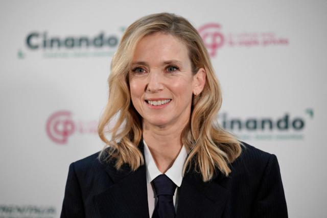 French actress Lea Drucker poses during the photocall of the 29th 'Ceremonie des Lumieres' cinema awards ceremony at the Institut du Monde Arabe (IMA) in Paris on January 18, 2026. (Photo by Martin LELIEVRE / AFP)