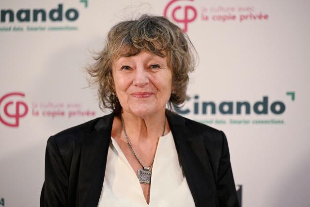 The President of the event Barbara Lorey de Lacharriere poses during the photocall of the 29th 'Ceremonie des Lumieres' cinema awards ceremony at the Institut du Monde Arabe (IMA) in Paris on January 18, 2026. (Photo by Martin LELIEVRE / AFP)