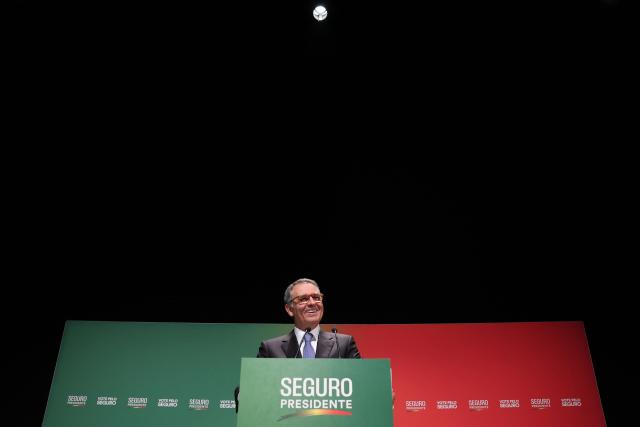 Socialist candidate Jose Antonio Seguro addresses supporters on the night of Portugal's presidential election first round in Caldas da Rainha on January 18, 2026. Portugal's socialist candidate won the first round of the presidential election and will face the far-right candidate in the second round, near-complete results showed today. With votes from 95 percent of constituencies counted, Socialist Antonio Jose Seguro was leading with 30.6 percent of the vote, while far-right contender Andre Ventura came in second with 24.2 percent. (Photo by PATRICIA DE MELO MOREIRA / AFP)