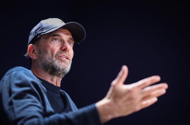 Jurgen Klopp, German football coach and "Global Head of Soccer" at Red Bull, is pictured during an AFP interview at RB Leipzig's headquarters in Leipzig, eastern Germany, on January 17, 2026. Despite leaving Liverpool as one of the most highly regarded coaches in football in 2024, Jurgen Klopp said he never considered himself among the game's best. (Photo by Ronny HARTMANN / AFP)