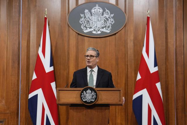 Britain's Prime Minister Keir Starmer delivers a statement in the media briefing room at 9 Downing Street in central London on January 19, 2026. Starmer said a trade war over Greenland is 'in no one's interest'. (Photo by Jordan Pettitt / POOL / AFP)