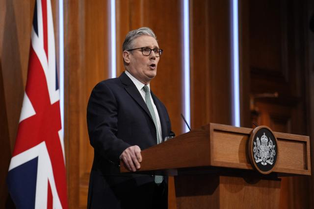Britain's Prime Minister Keir Starmer delivers a statement in the media briefing room at 9 Downing Street in central London on January 19, 2026. Starmer said a trade war over Greenland is 'in no one's interest'. (Photo by Jordan Pettitt / POOL / AFP)