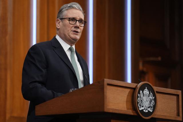 Britain's Prime Minister Keir Starmer delivers a statement in the media briefing room at 9 Downing Street in central London on January 19, 2026. Starmer said a trade war over Greenland is 'in no one's interest'. (Photo by Jordan Pettitt / POOL / AFP)