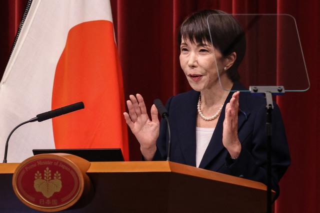 Japan's Prime Minister Sanae Takaichi speaks during a press conference at the Prime Minister's Office in Tokyo on January 19, 2026. Takaichi said on January 19 she would dissolve parliament this week ahead of a snap election on February 8, hoping for a stronger mandate to push through her ambitious policy agenda. (Photo by Rodrigo Reyes Marin / POOL / AFP)