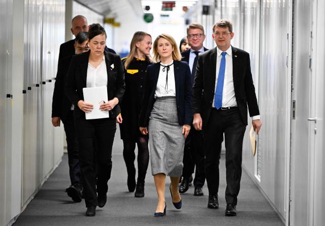 (From L) Greenland's Foreign Minister Vivian Motzfeldt, EU High Representative and Vice-President for Foreign Affairs and Security Policy Kaja Kallas and Denmark's Defence Minister Troels Lund Poulsen arrive to attend a meeting at the EU Headquarters in Brussels on January 19, 2026. (Photo by JOHN THYS / AFP)