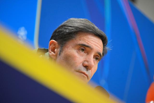 Villarreal's Spanish coach Marcelino Garcia Toral gives a press conference on the eve of the UEFA Champions League league phase day 7 football match between Villarreal CF and Ajax at La Ceramica Stadium in Vila-real on January 19, 2026. (Photo by Jose JORDAN / AFP)
