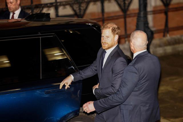Britain's Prince Britain's Prince Harry, Duke of Sussex leaves the Royal Courts of Justice, Britain's High Court, in London on January 19, 2026, at the end of the first day of the trial in his case against a major UK newspaper group. Alleged unlawful information gathering by two UK newspapers made Prince Harry "paranoid beyond belief" and left Elton John feeling "violated", the pair have testified as a joint lawsuit opened Monday in the High Court. (Photo by Brook Mitchell / AFP)