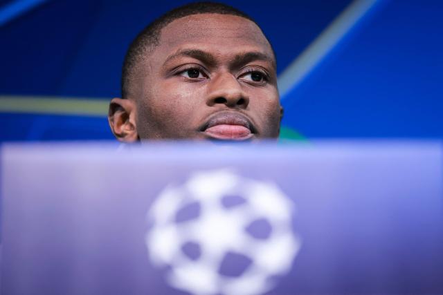 Paris SG’s Portuguese defender #25 Nuno Mendes attends a press conference on the eve of the UEFA Champions League league phase day 7 football match between Sporting CP and Paris SG at Alvalade stadium in Lisbon, on January 19, 2026. (Photo by PATRICIA DE MELO MOREIRA / AFP)