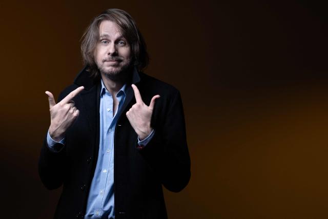 French art historian and writer Thomas Schlesser, poses during a photo session in Paris on January 19, 2026. (Photo by JOEL SAGET / AFP)