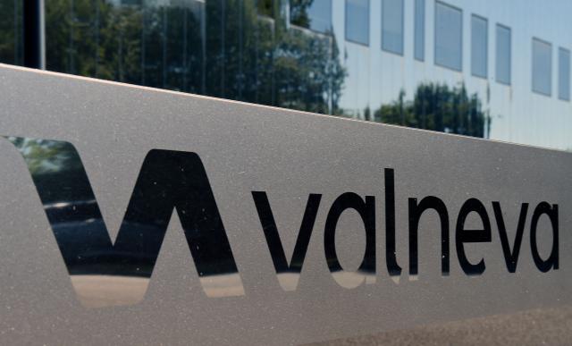 (FILES) The logo of Valneva SE Group is pictured at the company's headquarters in Saint-Herblain, near Nantes, western France, on July 30, 2020. The Franco-Austrian laboratory Valneva announced on January 19, 2026 that it had requested the withdrawal of its licence in the United States for its chikungunya vaccine after the US Food and Drug Administration (FDA) suspended this authorisation in August 2025. (Photo by JEAN-FRANCOIS MONIER / AFP)