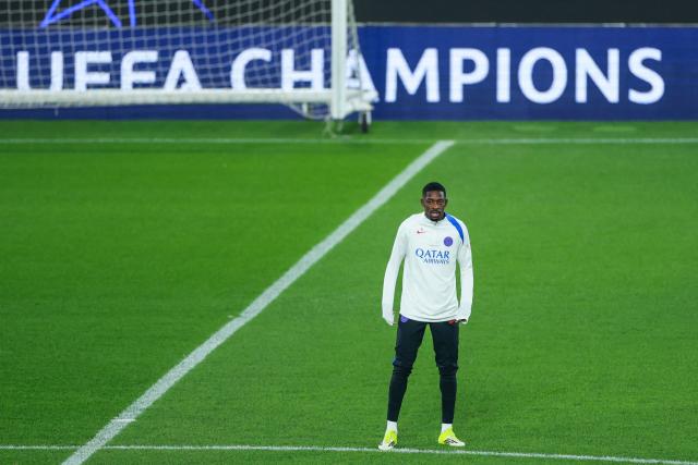 Paris SG’s French forward #10 Ousmane Dembele attends a training session on the eve of the UEFA Champions League league phase day 7 football match between Sporting CP and Paris SG at Alvalade stadium in Lisbon, on January 19, 2026. (Photo by PATRICIA DE MELO MOREIRA / AFP)