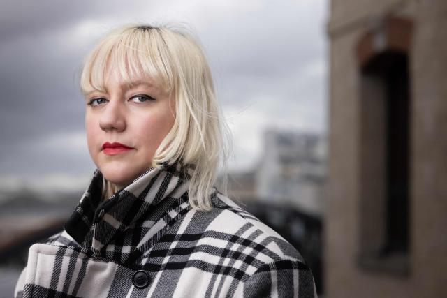 French designer Jeanne Friot poses during a photo session in Paris on January 16, 2026. (Photo by JOEL SAGET / AFP)