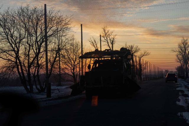 This photograph shows a Ukrainian military vehicle at an undisclosed location in eastern Ukraine on January 19, 2026, amid the Russian invasion of Ukraine. (Photo by Tetiana DZHAFAROVA / AFP)