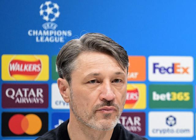 Borussia Dortmund's Croatian head coach Niko Kovac attends a press conference at Tottenham Hotspur Stadium in north London, on January 19, 2026, on the eve of their UEFA Champions League league-phase football match against Tottenham Hotspur. (Photo by Richard A. Brooks / AFP)