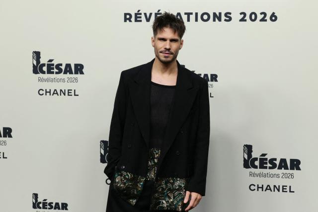 French actor Francois Civil poses during the photocall of the "2026 Revelation des Cesars" ahead of the 51st edition of the Cesar Film Awards ceremony, at The Elysee Montmartre in Paris on January 19, 2026. (Photo by Alain JOCARD / AFP)