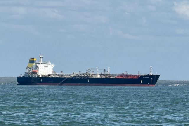 This view shows the Panamanian tanker CH Alquimia on Lake Maracaibo in Maracaibo, Venezuela on January 18, 2026. (Photo by Margioni BERMÚDEZ / AFP)