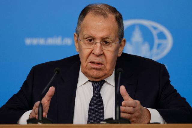 Russian Foreign Minister Sergei Lavrov delivers his annual end-of-year press conference at the Russian Foreign Ministry headquarters in Moscow on January 20, 2026. (Photo by TATYANA MAKEYEVA / AFP)