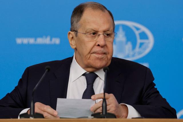 Russian Foreign Minister Sergei Lavrov delivers his annual end-of-year press conference at the Russian Foreign Ministry headquarters in Moscow on January 20, 2026. (Photo by TATYANA MAKEYEVA / AFP)