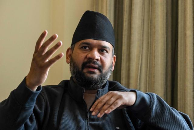 This photograph taken on January 17, 2026 shows Kathmandu mayor Balendra Shah speaking during an interview with AFP in Kathmandu. Shah, Nepal's rapper-turned-politician is carrying youth demands that helped topple last year's government into a head-to-head election battle with the veteran prime minister he helped unseat. Nepal will hold general elections on March 5, the first since mass anti-corruption protests in September 2025 overthrew KP Sharma Oli, a 73-year-old Marxist leader and four-term prime minister. (Photo by PRAKASH MATHEMA / AFP) / TO GO WITH 'Nepal-Politics' INTERVIEW