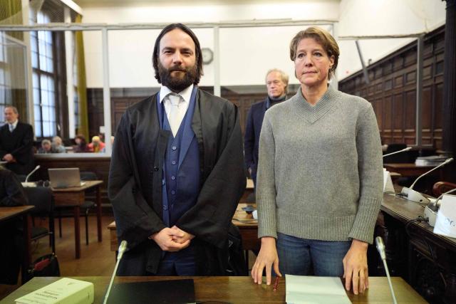 Defendant German entrepreneur and gastronome Christina Block (R) is seen next to her lawyer Ingo Bott as she waits for the continuation her trial over alleged child abduction at the District Court in Hamburg, northern Germany, on January 20, 2026. The public prosecutor's office accuses Block, heiress of a steakhouse chain, of ordering the abduction of her daughter, born in 2010, and her son, born in 2013. According to the indictment, the background to this is an escalating custody dispute over many years between Block and her former husband, who have four children together. (Photo by Georg Wendt / POOL / AFP)