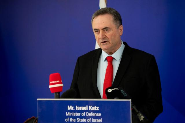 Israeli Defence Minister Israel Katz speaks during a joint press conferense with his Greek counterpart in Athens on January 20, 2026. (Photo by Aggelos NAKKAS / AFP)