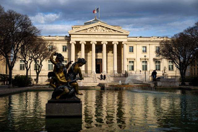 A photo shows the "Palais de Justice" courthouse of Marseille, southeastern France on January 20, 2026. (Photo by MIGUEL MEDINA / AFP)