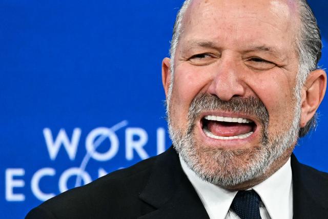 US Commerce Secretary Howard Lutnick speaks during the World Economic Forum (WEF) annual meeting in Davos on January 20, 2026. The World Economic Forum takes place in Davos from January 19 to January 23, 2026. (Photo by Fabrice COFFRINI / AFP)