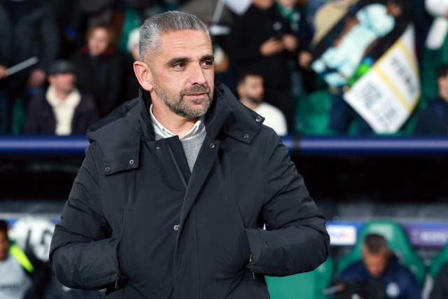 Sporting Lisbon's Portuguese coach Rui Manuel Borges is seen during the UEFA Champions League league phase day 7 football match between Sporting CP and Paris SG at Jose Alvalade stadium in Lisbon on January 20, 2026. (Photo by PATRICIA DE MELO MOREIRA / AFP)