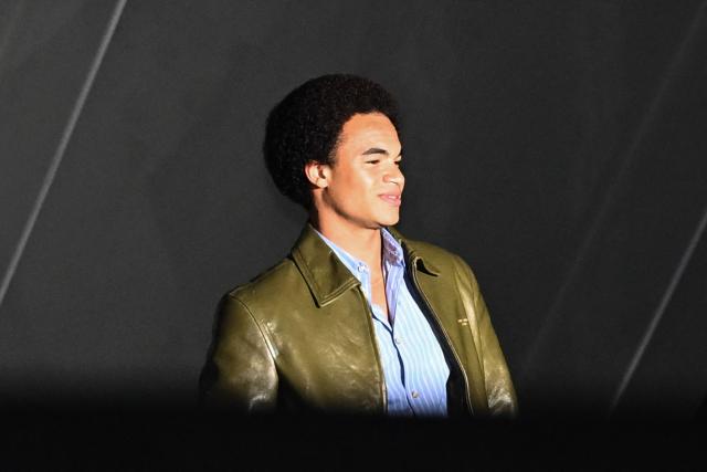 French actor Theo Christine arrives for the Louis Vuitton Menswear Ready-to-wear Fall-Winter 2026/2027 collection as part of the Paris Fashion Week in Paris on January 20, 2026. (Photo by Blanca CRUZ / AFP)